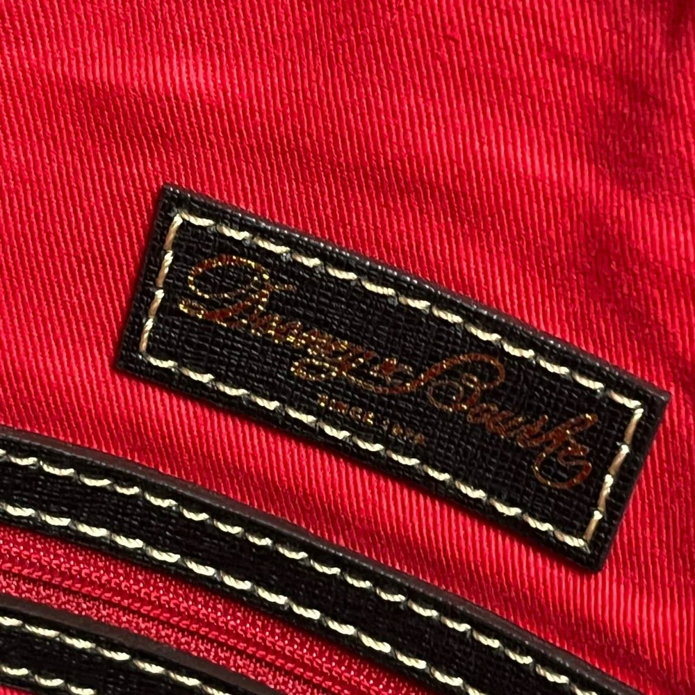 Dooney & Bourke Signature Monogram Satchel & Wallet Set Burgundy Black Crossbody